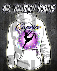G018 Personalized Airbrush Dancer Hoodie Sweatshirt