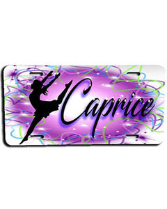 G018 Personalized Airbrush Dancer License Plate Tag
