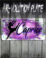 G018 Personalized Airbrush Dancer License Plate Tag
