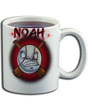 G020 Personalized Airbrush Baseball Ceramic Coffee Mug