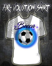 G022 Personalized Airbrush Soccer Ball Tee Shirt