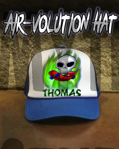 G023 Personalized Airbrush Skateboarding Snapback Trucker Hat
