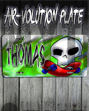 G023 Personalized Airbrush Skateboarding License Plate Tag