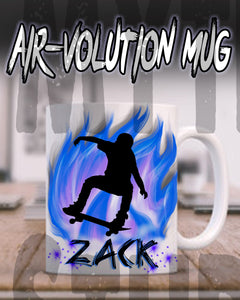 G024 Personalized Airbrush Skateboarding Ceramic Coffee Mug
