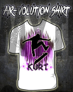 G025 Personalized Airbrush Skater Tee Shirt