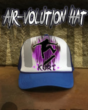 G025 Personalized Airbrush Skater Snapback Trucker Hat