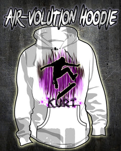 G025 Personalized Airbrush Skater Hoodie Sweatshirt