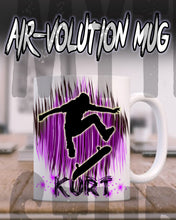 G025 Personalized Airbrush Skater Ceramic Coffee Mug
