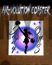 G026 Personalized Airbrush Cheerleader Ceramic Coaster