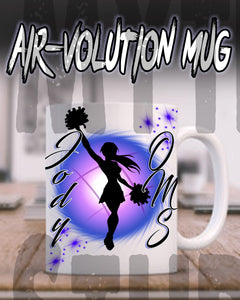 G026 Personalized Airbrush Cheer Ceramic Coffee Mug