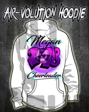 G027 Personalized Airbrush Cheerleading Hoodie Sweatshirt