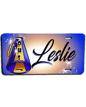 G028 Personalized Airbrush Cheerleading License Plate Tag