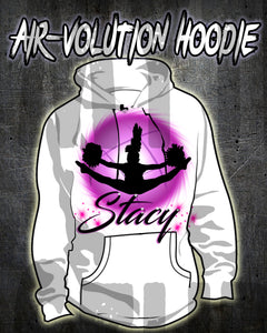 G029 Personalized Airbrush Cheerleading Hoodie Sweatshirt
