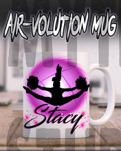 G029 Personalized Airbrush Cheerleading Ceramic Coffee Mug