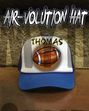 G030 Personalized Airbrush Football Snapback Trucker Hat
