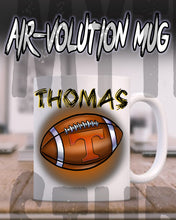 G030 Personalized Airbrush Football Ceramic Coffee Mug