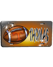 G030 Personalized Airbrush Football License Plate Tag