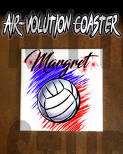 G031 Personalized Airbrush Volleyball Ceramic Coaster