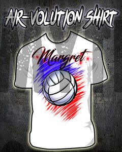 G031 Personalized Airbrush Volleyball Tee Shirt
