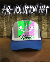 G032 Personalized Airbrush Cheerleading Snapback Trucker Hat