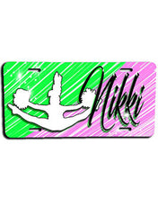 G032 Personalized Airbrush Cheerleading License Plate Tag