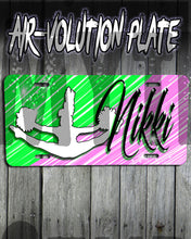 G032 Personalized Airbrush Cheerleading License Plate Tag