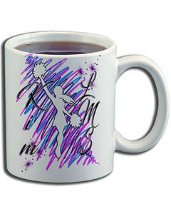 G033 Personalized Airbrushed Cheerleading Ceramic Coffee Mug
