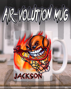 G034 Personalized Airbrush Basketball Ceramic Coffee Mug