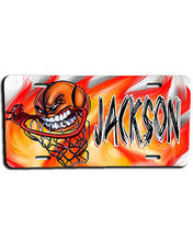 G034 Personalized Airbrush Basketball License Plate Tag