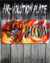 G034 Personalized Airbrush Basketball License Plate Tag