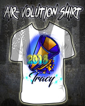 G035 Personalized Airbrushed Megaphone Tee Shirt