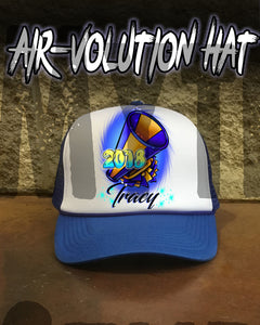 G035 Personalized Airbrush Basketball Snapback Trucker Hat