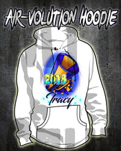 G035 Personalized Airbrush Basketball Hoodie Sweatshirt