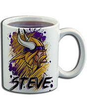 G036 Personalized Airbrush Viking Ceramic Coffee Mug