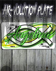 H008 Personalized Airbrushed Jesus Fish License Plate Tag