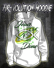 H008 Personalized Airbrushed Jesus Fish Hoodie Sweatshirt