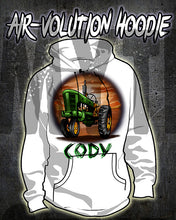 H009 Personalized Airbrushed Tractor Hoodie Sweatshirt