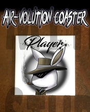 H017 Personalized Airbrushed Player Bunny Ceramic Coaster
