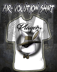 H017 Personalized Airbrushed Player Bunny Tee Shirt