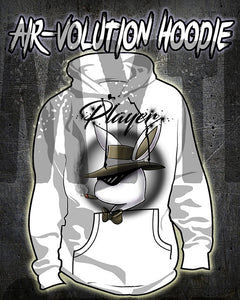 H017 Personalized Airbrushed Player Bunny Hoodie Sweatshirt