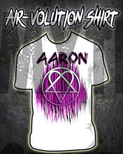 H023 Personalized Airbrushed Heart gram Tee Shirt