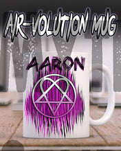 H023 Personalized Airbrushed Heart gram Ceramic Coffee Mug