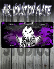 H050 Personalized Airbrushed Devil Kitten License Plate Tag