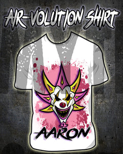 H052 Personalized Airbrushed Wicked Clown Kids and Adult Tee Shirt