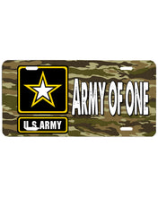 H056 Digitally Airbrush Painted Personalized Custom Army Logo    Auto License Plate Tag