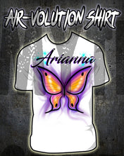 I002 Personalized Airbrush Butterfly Tee Shirt