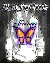 I002 Personalized Airbrush Butterfly Hoodie Sweatshirt