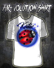 I007 Personalized Airbrush Ladybug Tee Shirt