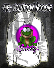 I015 Personalized Airbrush Frog Hoodie Sweatshirt
