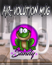 I015 Personalized Airbrush Frog Ceramic Coffee Mug